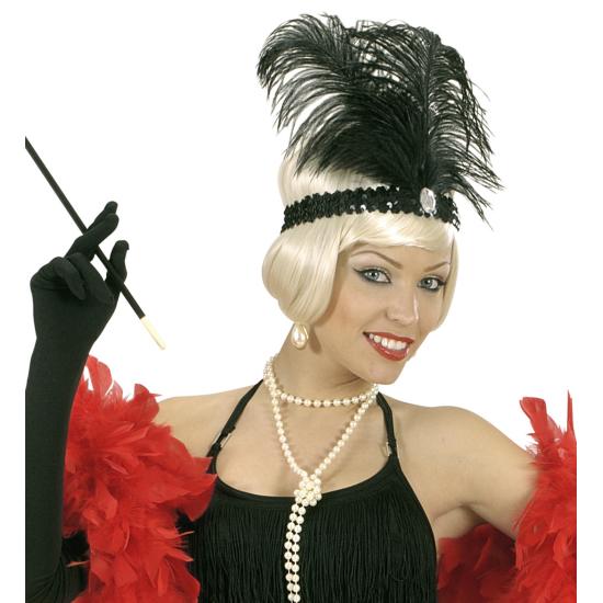 Cinta pelo Años 20 Charleston 2 plumas y piedras Cinta pelo Años 20 Charleston 2 plumas y piedras