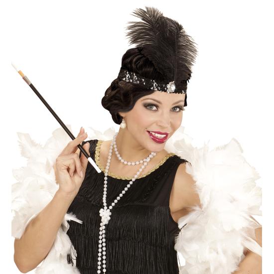 Cinta pelo Años 20 Charleston 2 plumas y piedras Cinta pelo Años 20 Charleston 2 plumas y piedras