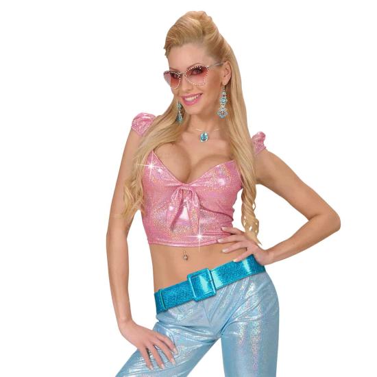 Cinturón Glitter Azul 120 cm . Cinturón Glitter Azul 120 cm .