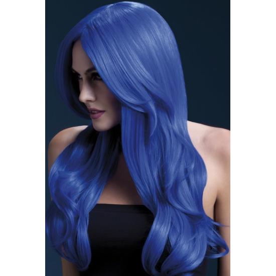 Colección Fever, Peluca Khloe, azul neón Colección Fever, Peluca Khloe, azul neón