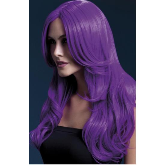 Colección Fever, Peluca Khloe, morada neón Colección Fever, Peluca Khloe, morada neón