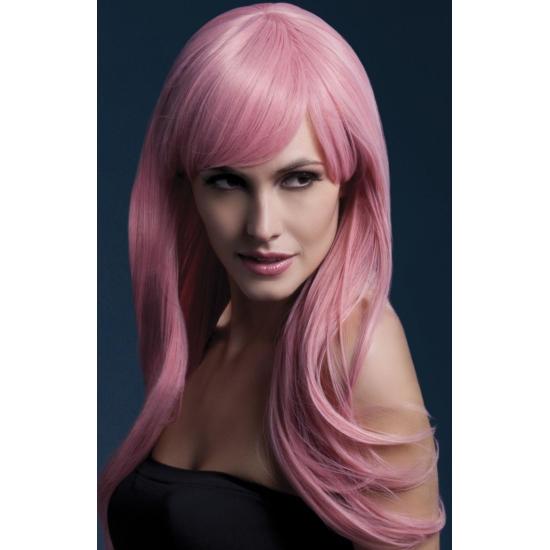 Colección Fever, Peluca Sienna, rosa pastel, Colección Fever, Peluca Sienna, rosa pastel,