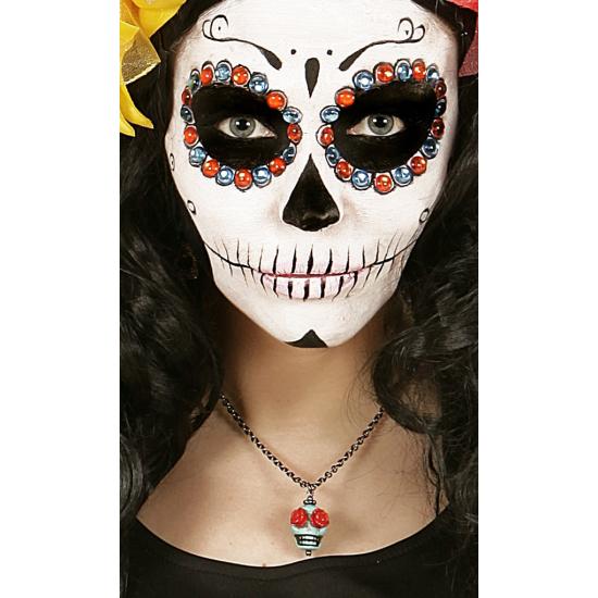 Collar Calavera Azul Día de los Muertos Collar Calavera Azul Día de los Muertos