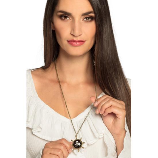 Collar Pirata Rueda con Calavera Collar Pirata Rueda con Calavera