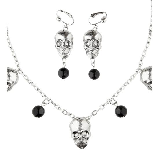 Collar y Calaveras pendientes de Plata Collar y Calaveras pendientes de Plata