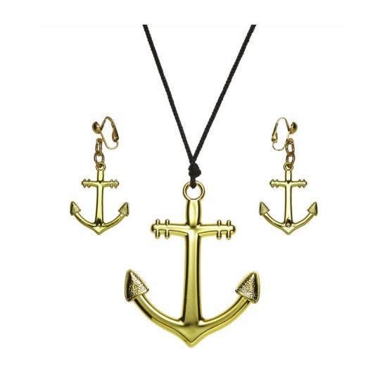 Collar y pendientes ancla marineras Collar y pendientes ancla marineras