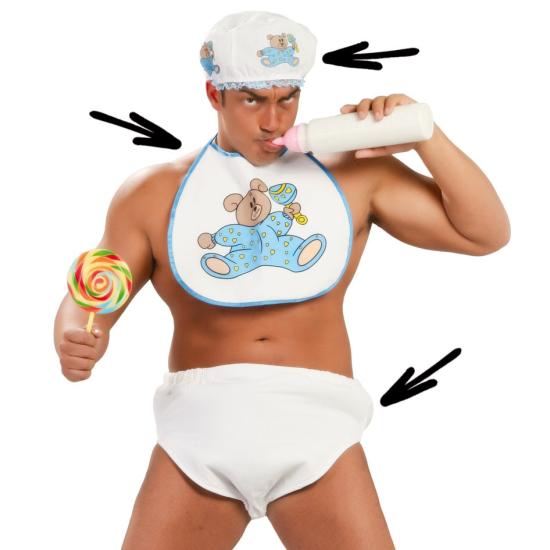 Accesorios Disfraz Bebé para adulto Accesorios Disfraz Bebé para adulto