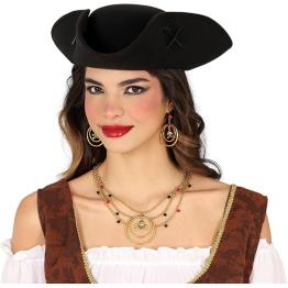 Conjunto de Pendientes y Collar Pirata Metálico - Accesorios de Joyería para Mujer