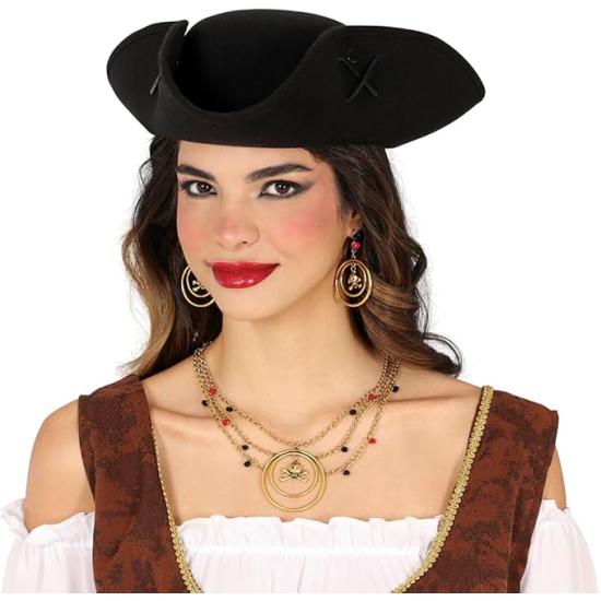 Conjunto de Pendientes y Collar Pirata Metálico - Accesorios de Joyería para Mujer Conjunto de Pendientes y Collar Pirata Metálico - Accesorios de Joyería para Mujer