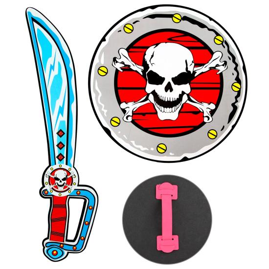 Conjunto Espada Espuma y Escudo Pirata Conjunto Espada Espuma y Escudo Pirata