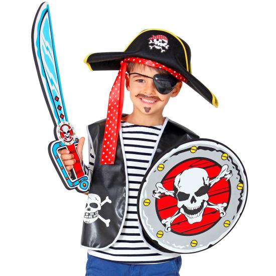 Conjunto Espada Espuma y Escudo Pirata Conjunto Espada Espuma y Escudo Pirata