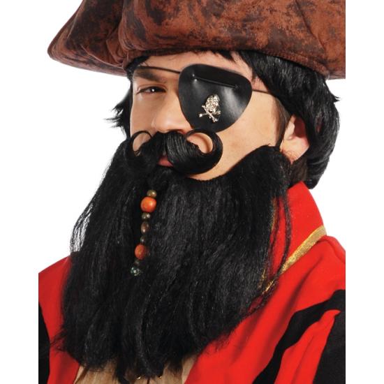 Conjunto Disfraz Barba y Bigote Negro. Conjunto Disfraz Barba y Bigote Negro.