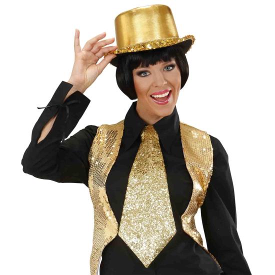 Corbata de lentejuelas dorada para adulto Corbata de lentejuelas dorada para adulto