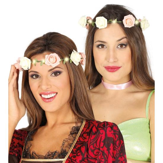 Corona de Rosas con Luz Corona de Rosas con Luz