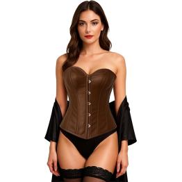 Corset Marrón de Mujer – Accesorio de Disfraz para Carnaval, Princesas y Fiestas Elegantes
