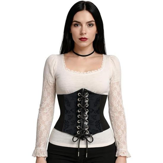 Corset para Mujer Adulta – Talla Única Negro Corset para Mujer Adulta – Talla Única Negro