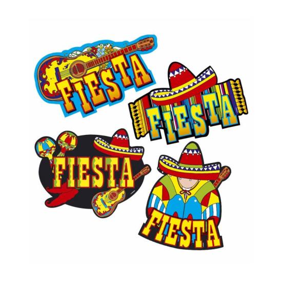 Decoración fiestas Mexicana 55 cm Set 4 Decoración fiestas Mexicana 55 cm Set 4