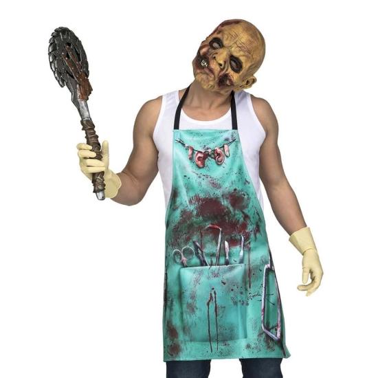 Delantal Halloween Cirujano Loco para adulto Delantal Halloween Cirujano Loco para adulto