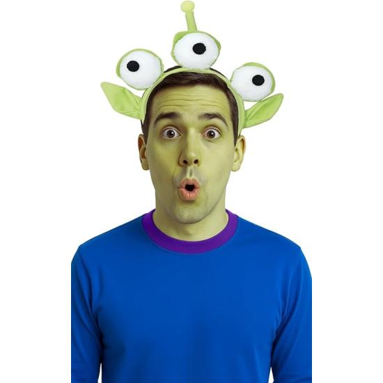 Diadema Alien Verde de Tres Ojos para Disfraz