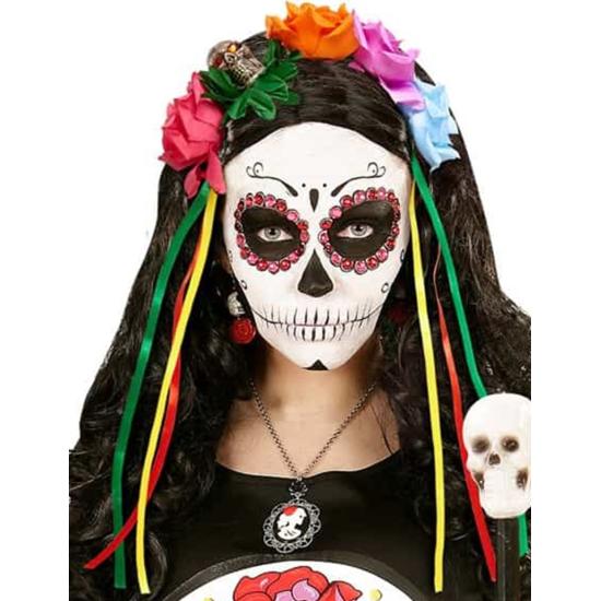 Diadema de 5 Rosas con Calavera Diadema de 5 Rosas con Calavera