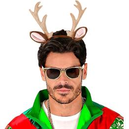 Diadema de Reno para Adultos – Orejas y Cuernos de Fieltro (Widmann)