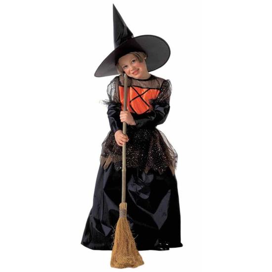 Disfraz  Bruja Naranja en talla niña Disfraz  Bruja Naranja en talla niña