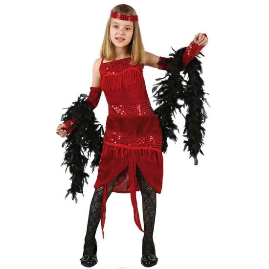 Disfraz  Charleston Rojo Años 20 infantil Disfraz  Charleston Rojo Años 20 infantil
