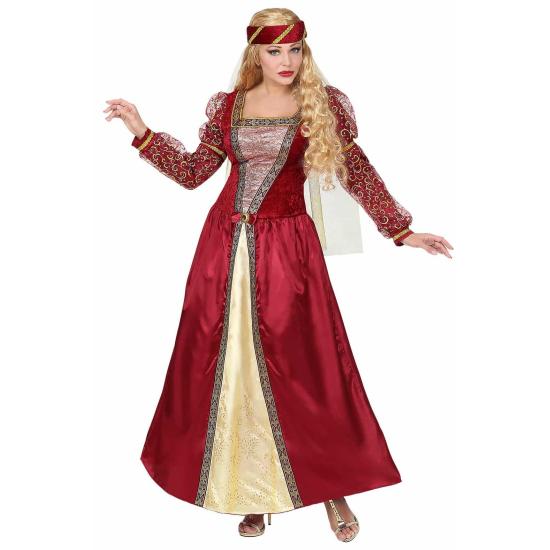 Disfraz  Dama Medieval Roja lujo adulta Disfraz  Dama Medieval Roja lujo adulta