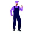 Disfraz  Fontanero Mario Bros Waluigi adulto Disfraz  Fontanero Mario Bros Waluigi adulto