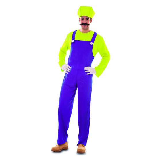 Disfraz  Fontanero Mario Bros Wario adulto Disfraz  Fontanero Mario Bros Wario adulto