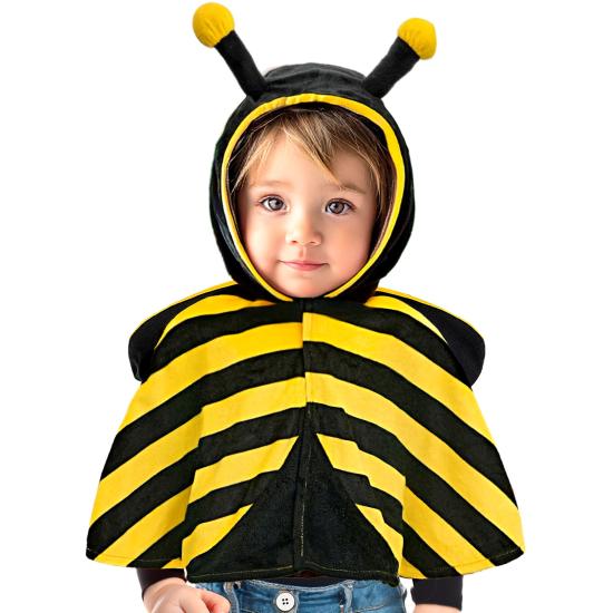 Disfraz Abeja Peluche (Poncho con Capucha) para Bebé Disfraz Abeja Peluche (Poncho con Capucha) para Bebé