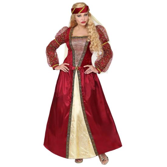 Disfraz  Dama Medieval Roja lujo adulta Disfraz  Dama Medieval Roja lujo adulta
