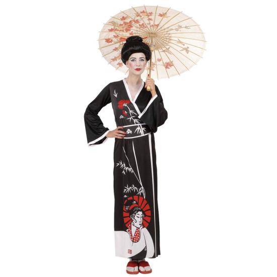 Disfraz Geisha Kimono Negro adulta Disfraz Geisha Kimono Negro adulta