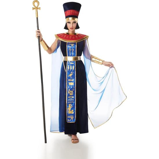 Disfraz de Egipcia Faraona Terciopelo Azul