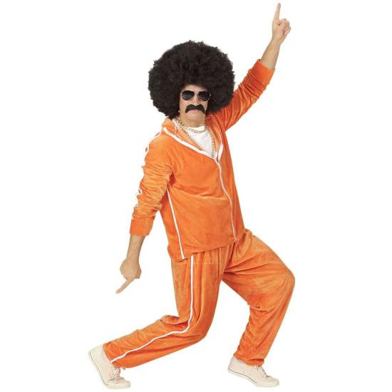 Disfraz Años 80 Chandal Terciopelo Naranja para adulto Disfraz Años 80 Chandal Terciopelo Naranja para adulto