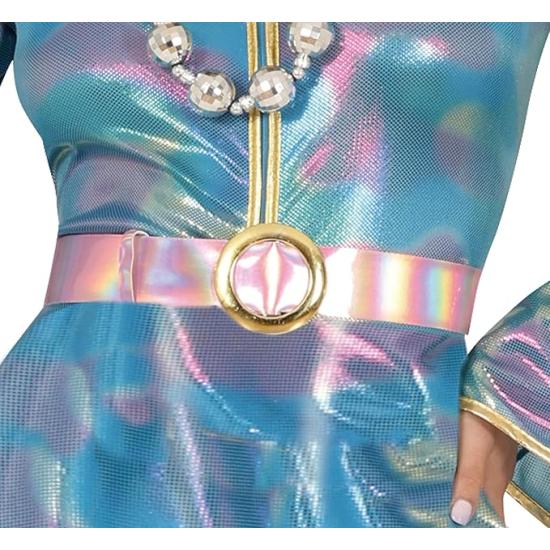 Disfraz Adulto Chica Mono Azul Disco Disfraz Adulto Chica Mono Azul Disco