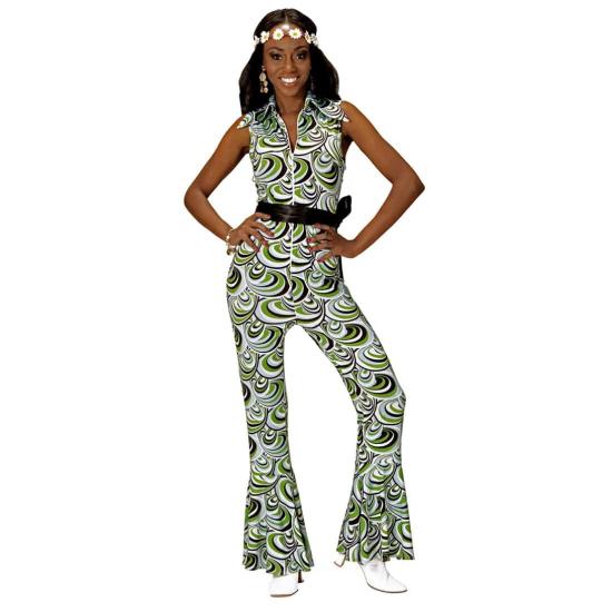 Disfraz  Mono Mujer Groovy años 70 Waves talla adulta Disfraz  Mono Mujer Groovy años 70 Waves talla adulta