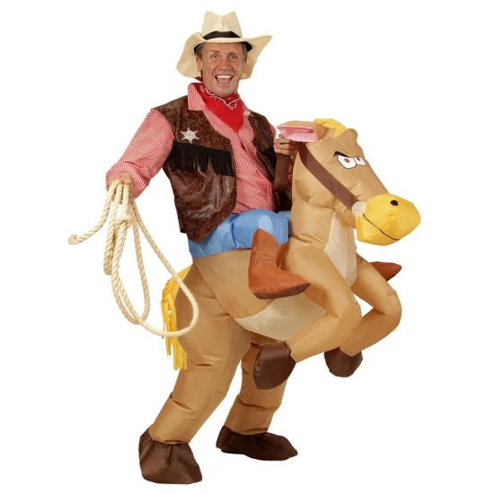 Disfraz Adulto Vaquero con Caballo Hinchable talla única Disfraz Adulto Vaquero con Caballo Hinchable talla única
