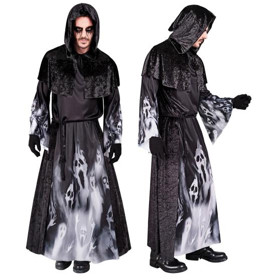 Disfraz Almas que Gritan para Hombre – Túnica con Capucha, Capa y Cinturón Disfraz Almas que Gritan para Hombre – Túnica con Capucha, Capa y Cinturón