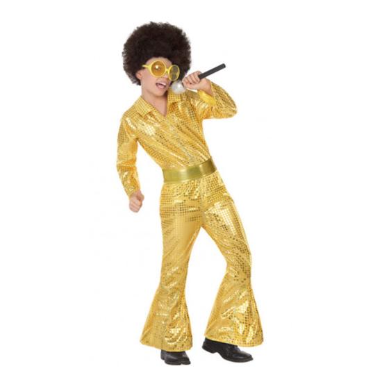 Disfraz Años 70 Dorado para Niño Disfraz Años 70 Dorado para Niño