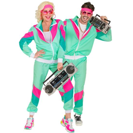 Disfraz Años 80 Chandal color Unisex  Adultos Disfraz Años 80 Chandal color Unisex  Adultos