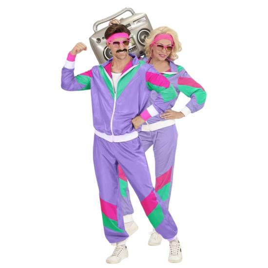 Disfraz Años 80 Chandal Morado Unisex Adultos Disfraz Años 80 Chandal Morado Unisex Adultos