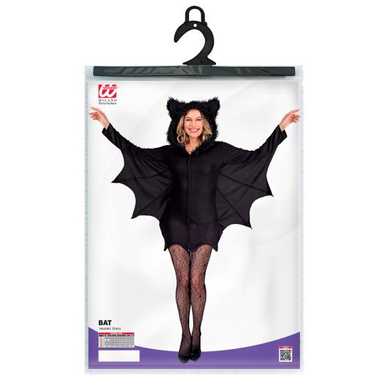 Disfraz BAT – Vestido Murciélago con Capucha y Alas para Mujer Disfraz BAT – Vestido Murciélago con Capucha y Alas para Mujer