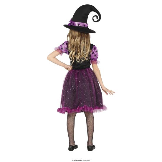 Disfraz Bruja Estrellas Purpura para niña Disfraz Bruja Estrellas Purpura para niña
