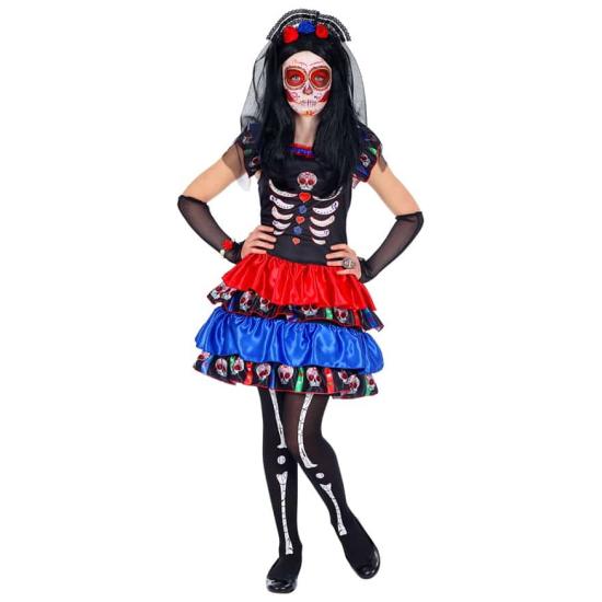 Disfraz Catrina Novia de la Muerte Color talla infantil Disfraz Catrina Novia de la Muerte Color talla infantil