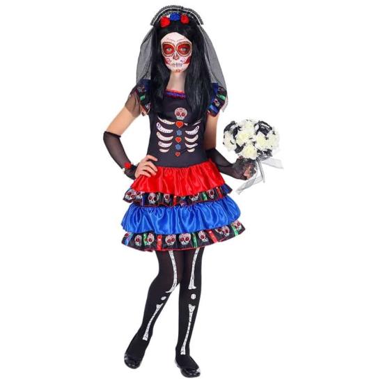 Disfraz Catrina Novia de la Muerte Color talla infantil Disfraz Catrina Novia de la Muerte Color talla infantil