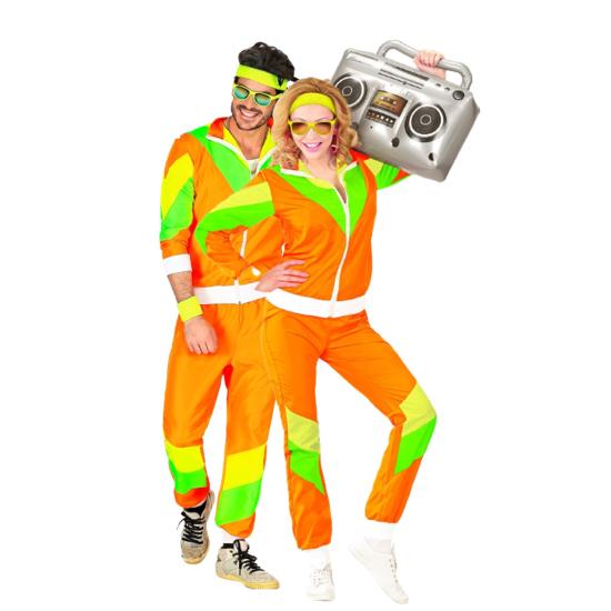 Disfraz Chandal de los Años 80 Naranja Adultos Disfraz Chandal de los Años 80 Naranja Adultos
