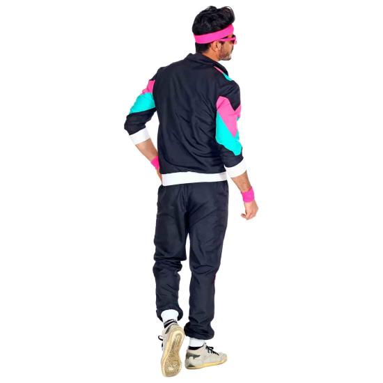 Disfraz Chandal de los Años 80 Negro para Adultos Disfraz Chandal de los Años 80 Negro para Adultos