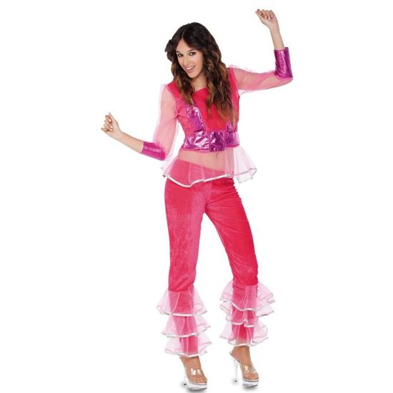Disfraz Chica Abba Rosa Disfraz Chica Abba Rosa