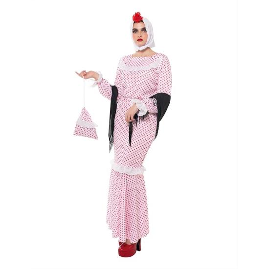 Disfraz Chulapa Deluxe mujer, Vestido, chal, pañuelo, clavel y bolso, Talla Estandard, Licencia Oficial para San Isidro, Chulapos, Chotis, Madrileño Disfraz Chulapa Deluxe mujer, Vestido, chal, pañuelo, clavel y bolso, Talla Estandard, Licencia Oficial para San Isidro, Chulapos, Chotis, Madrileño